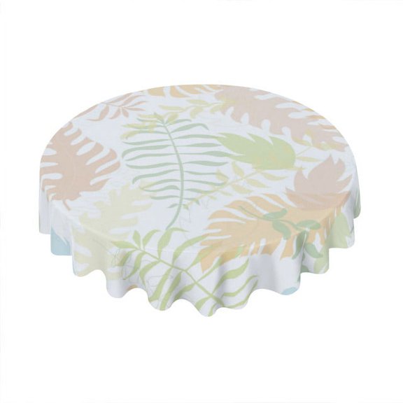 Eveokoki Colorful Tablecloth Round 60 Inches Tablecloth Waterproof Polyester Washable Table Cover with Cute Sloth Design Table Cloth for Kitchen Dining Room Picnic Patio Party