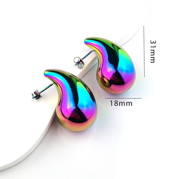 GHIDBK-pendientes de gota de agua de Metal para mujer, aretes gruesos y grandes, joyería exagerada, colgante de oreja Popular, Serie de 31mm-51mm, regalos 2023
