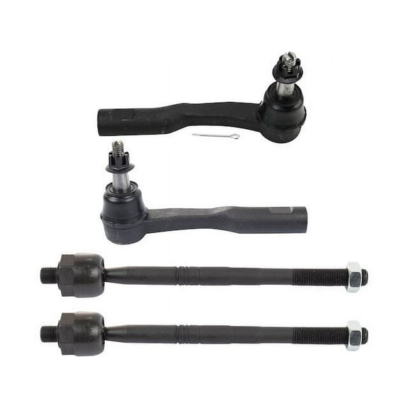 Front Inner and Outer Tie Rod End Set 4 Piece - Compatible with 2013 - 2015 Chevy Malibu 2014