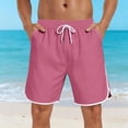 thumbnail image 2 of Hesxuno Men Basketball Sports Shorts Loose Fit Drawstring Athletic Shorts Elastic Waist Sweat Shorts 2026 Running Jogging Gym Shorts Pink S, 2 of 5