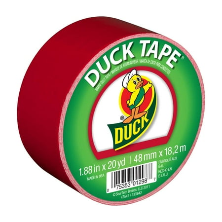 Duck Brand 1.88u0022 Red Color Duct Tape, 20 Yd.