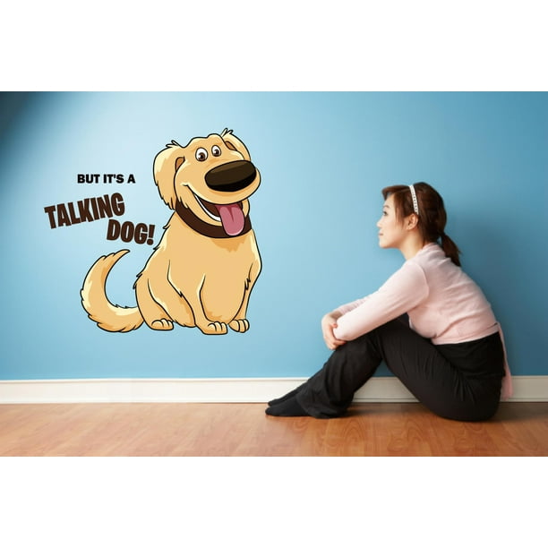 Talking Dog Up Movie Cartoon Quotes Decors Wall Sticker Art Design