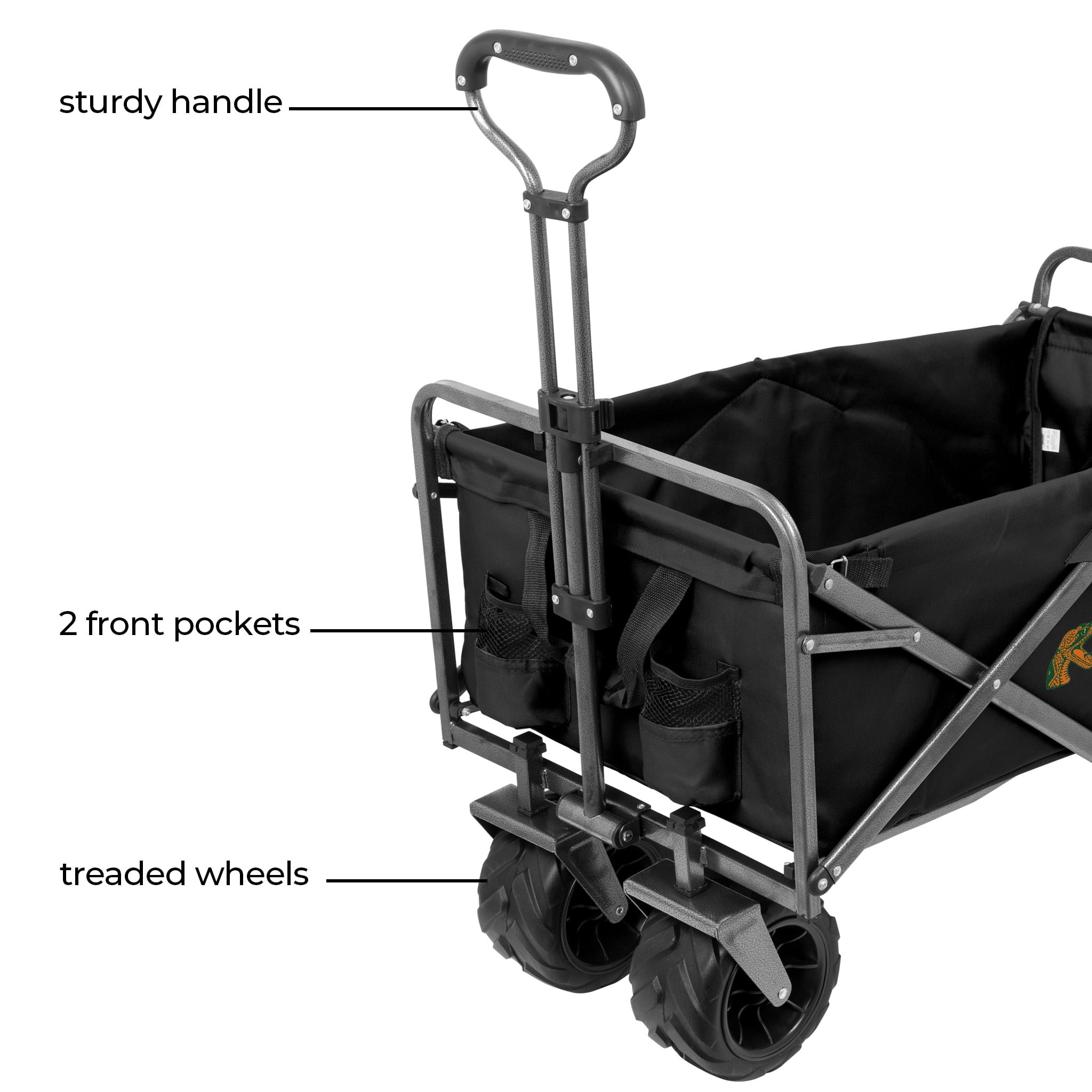 Smart Design Collegiate Heavy Duty Sports Wagon- Florida A&m Rattlers