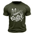 thumbnail image 2 of Camisa Casual de Cuello de la Tripulación de la Impresión de Pascua de Manga Corta de Verano Top Ligero de Poliéster para los Hombres, Camiseta de Manga Corta para el Uso Diario de Primavera Verano, 2 of 9