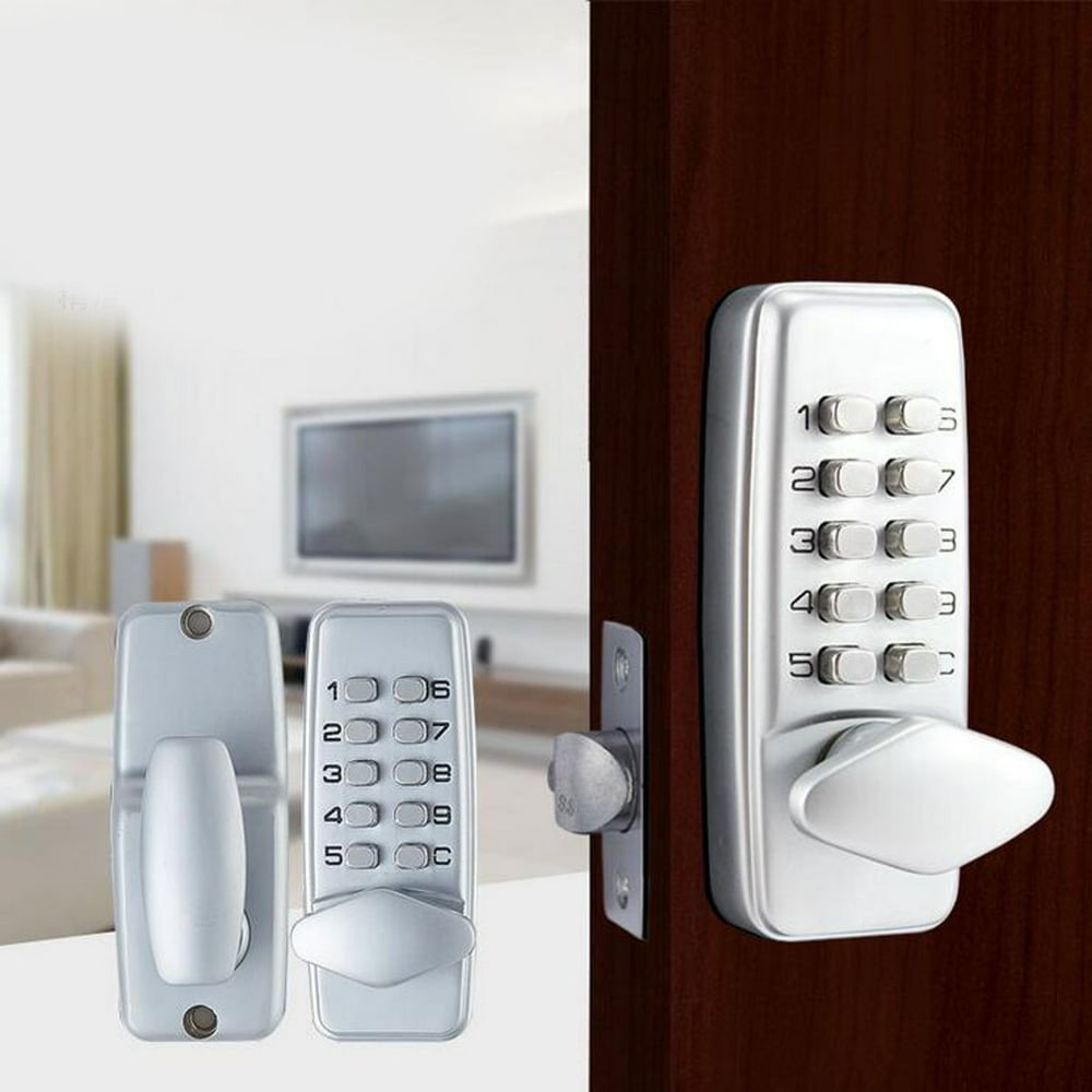 Mechanical Keyless Combination Latch Door Lock with Double Keypads for