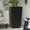 30" - Black - Square, variant on CQSXDA Rounded Planter with Automatic Watering System, 22" High Faux Rattan Design Flower Pot for Indoor Outdoor 2-Pack