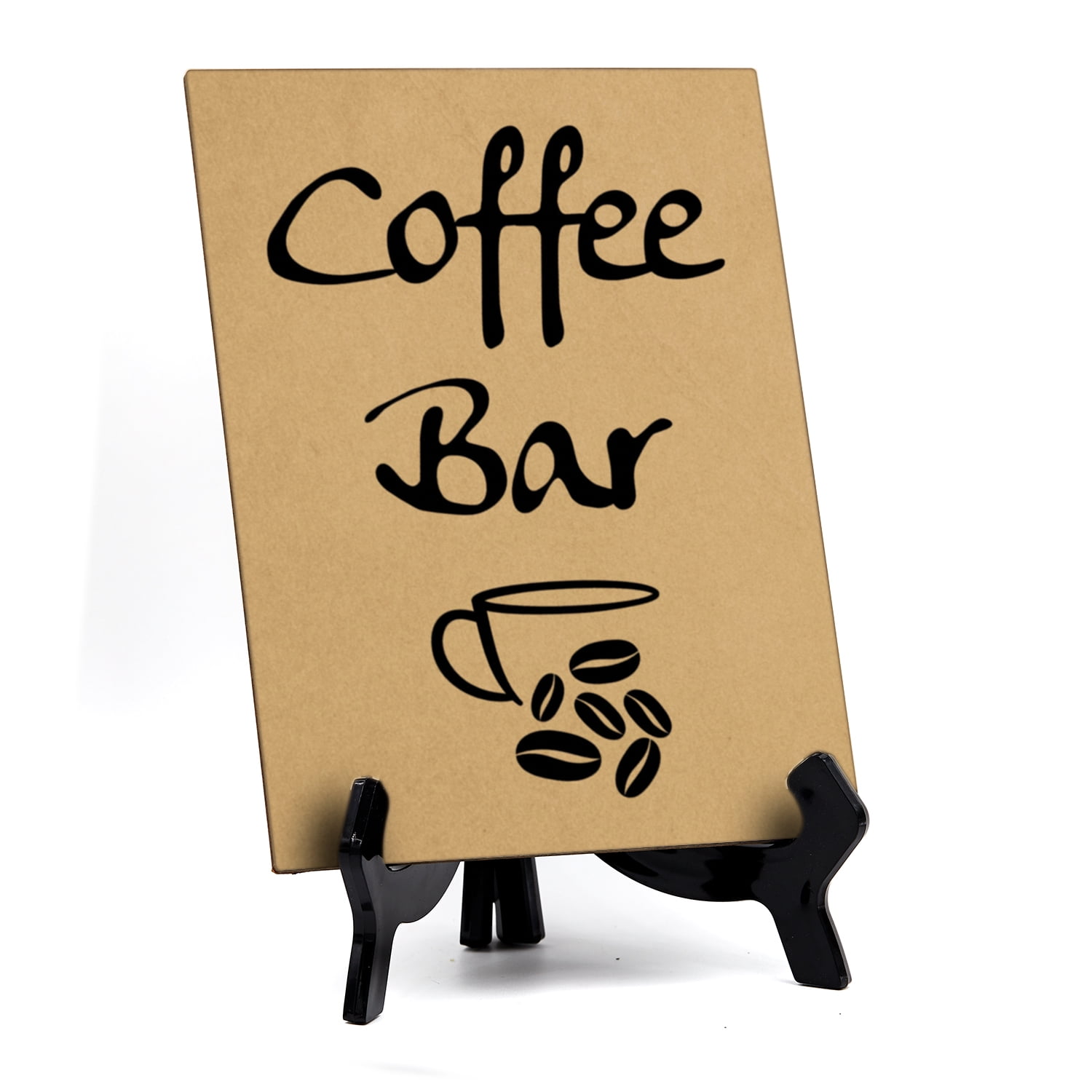 Signs ByLITA Coffee Bar, Table Sign, 6" x 8" (Tan)