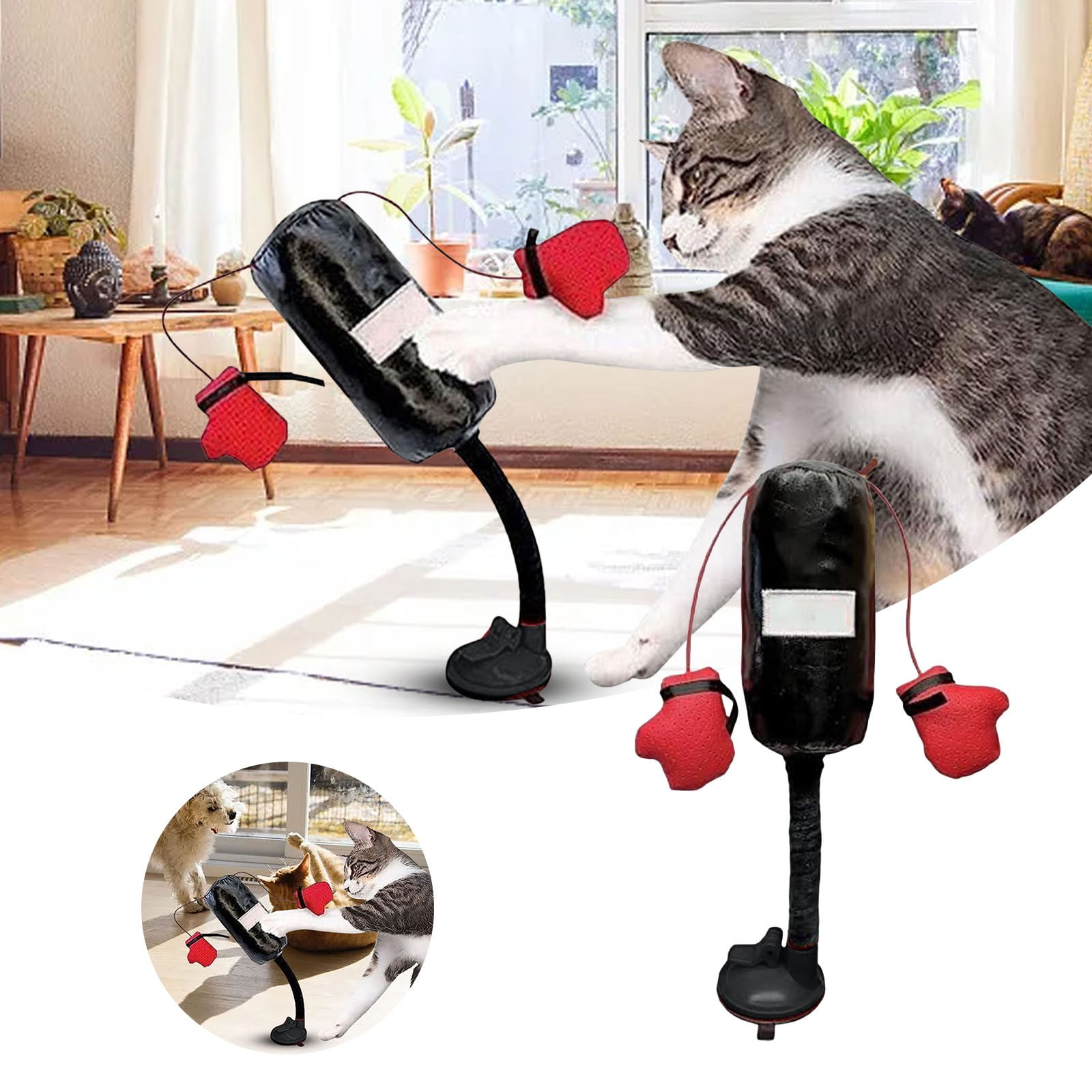 Replio Cat Boxing Bag Toys Boxing Bag Toys With Gloves Mini Boxing Bag Toys Interactive Cat Toys Boxing Bag Boxing Bag Cat Weight Boxing Gym Home decor