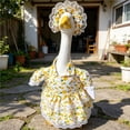 thumbnail image 4 of Tuvgenk Porch Goose Outfits 23" Cute Spring Summer Clothes for Porch Goose Set Polyester 2 Pack Outdoor Decor for Garden with Hat Dress, 4 of 7