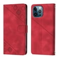 thumbnail image 2 of Compatible with iPhone 12 Pro Max Classic Embossed PU Leather Case with Card Holder Shockproof Cover, 2 of 5