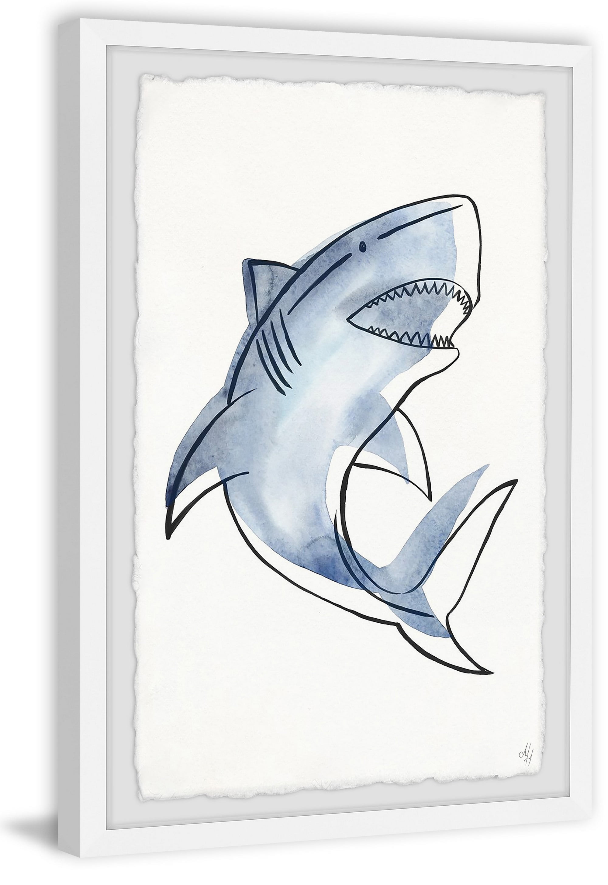 Marmont Hill Shark's Teeth Framed Wall Art