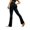 Black, variant on ATOYSOY Women Leggings High Waisted Flare Pants Yoga Pants Solid Color Full Length Bottoms