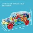 thumbnail image 3 of Light-Up Transparent Car Toy, Sensory Toys, Light Up Toy, Toy Car with Colorful Moving Gears for Birthday Gifts Early Education, 3 of 8
