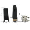 thumbnail image 3 of 3 Pcs Instrument Parts: 1 Pcs B Flat Clarinet Mouthpiece and Cap Clamp Woodwind Instruments & 2 Pcs Clarinet Resilient Thumb Rest Saver Cushion Pad Finger Protector, 3 of 5