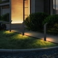 thumbnail image 4 of C Cattleya Low-voltage Black Aluminum LED Landscape Path Lights with Frosted Glass Shade(10-Pack), 4 of 7