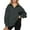 #053 Dark Gray, variant on HaHaHappy Womens Oversized Sweatshirts Quarter Zip Pullover 2025 Fall Trendy Fashion Outfits Drop Shoulder Tunic Pullover Tops Army Green L
