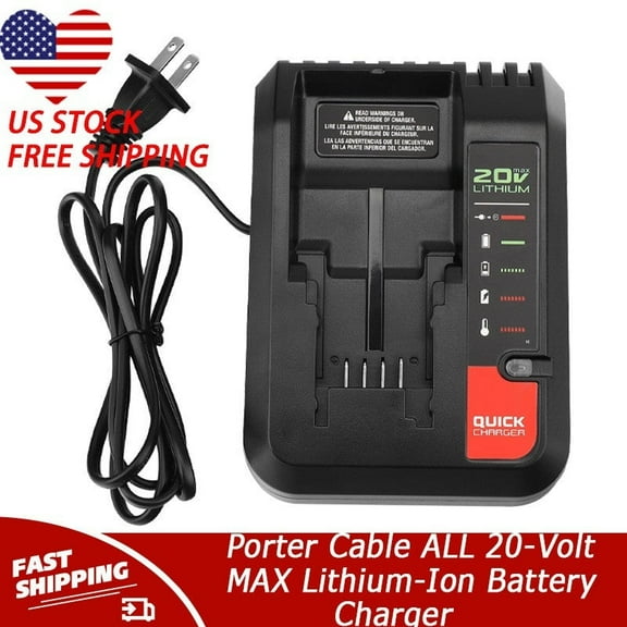 Quick Charger Compatible with Porter Cable ALL 20-Volt MAX Lithium-Ion Battery
