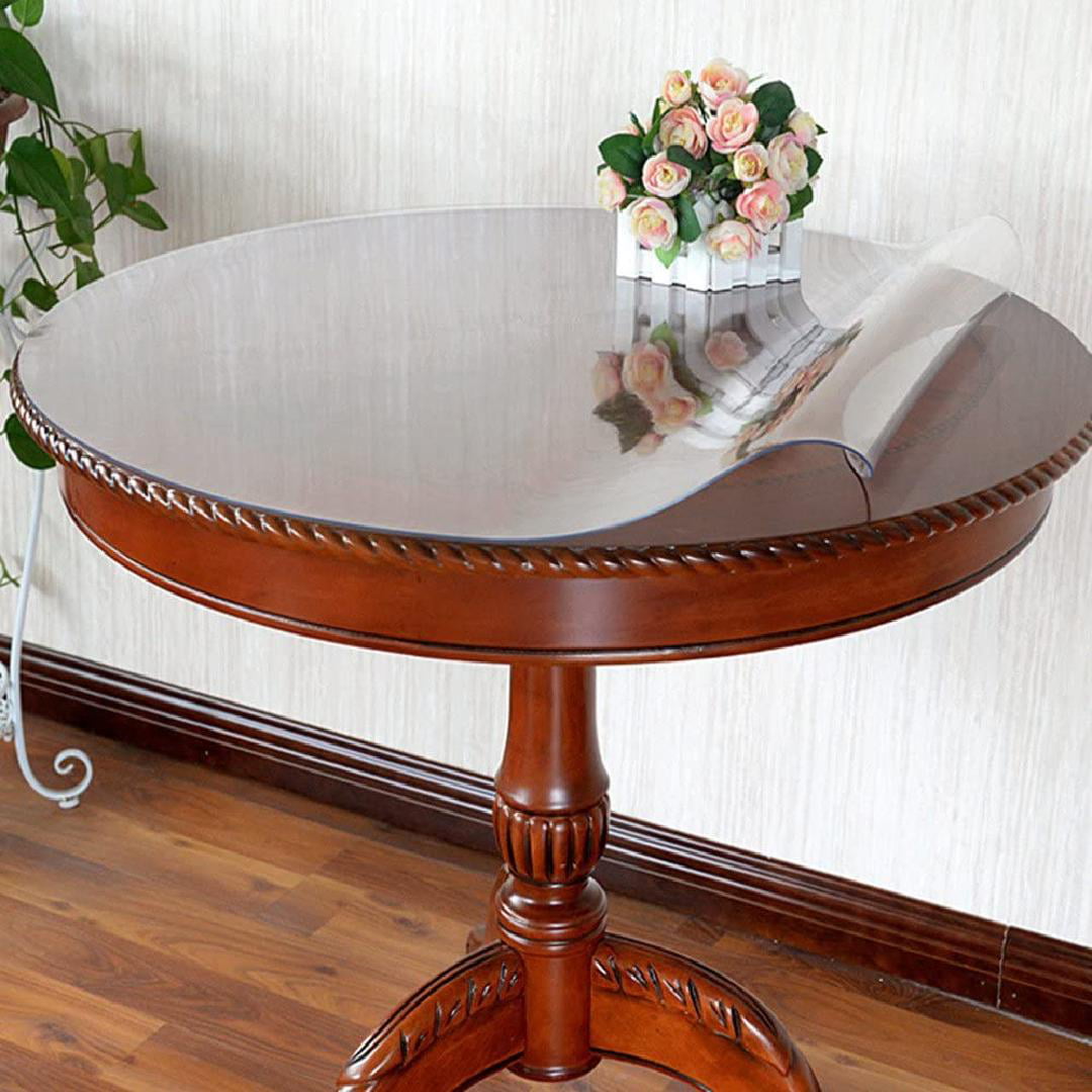 XFKJYXGS Frosted Round Table Cover Protector,Round Table Cover, Tablecloth  Protector, Round Table Protector Pad Table,PVC Round Table Pad,Easy to