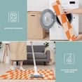 thumbnail image 6 of Orange and White Wavy Checkerboard Pattern Kitchen Rugs Sets Of 3,Kitchen Runner Rugs Non Skid Washable,Decorative Kitchen Floor Mats for Kitchen,Sink,Laundry,17"x30"+ 17"x47" + 17"x59", 6 of 6