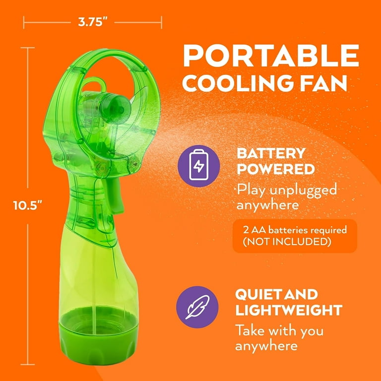 O2COOL Portable Mini Misting Fan, 3.5 inch, Battery Operated
