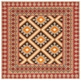thumbnail image 3 of SAFAVIEH Veranda Magna Southwestern Indoor/Outdoor Area Rug, 9' x 9' Square, Red/Natural, 3 of 7