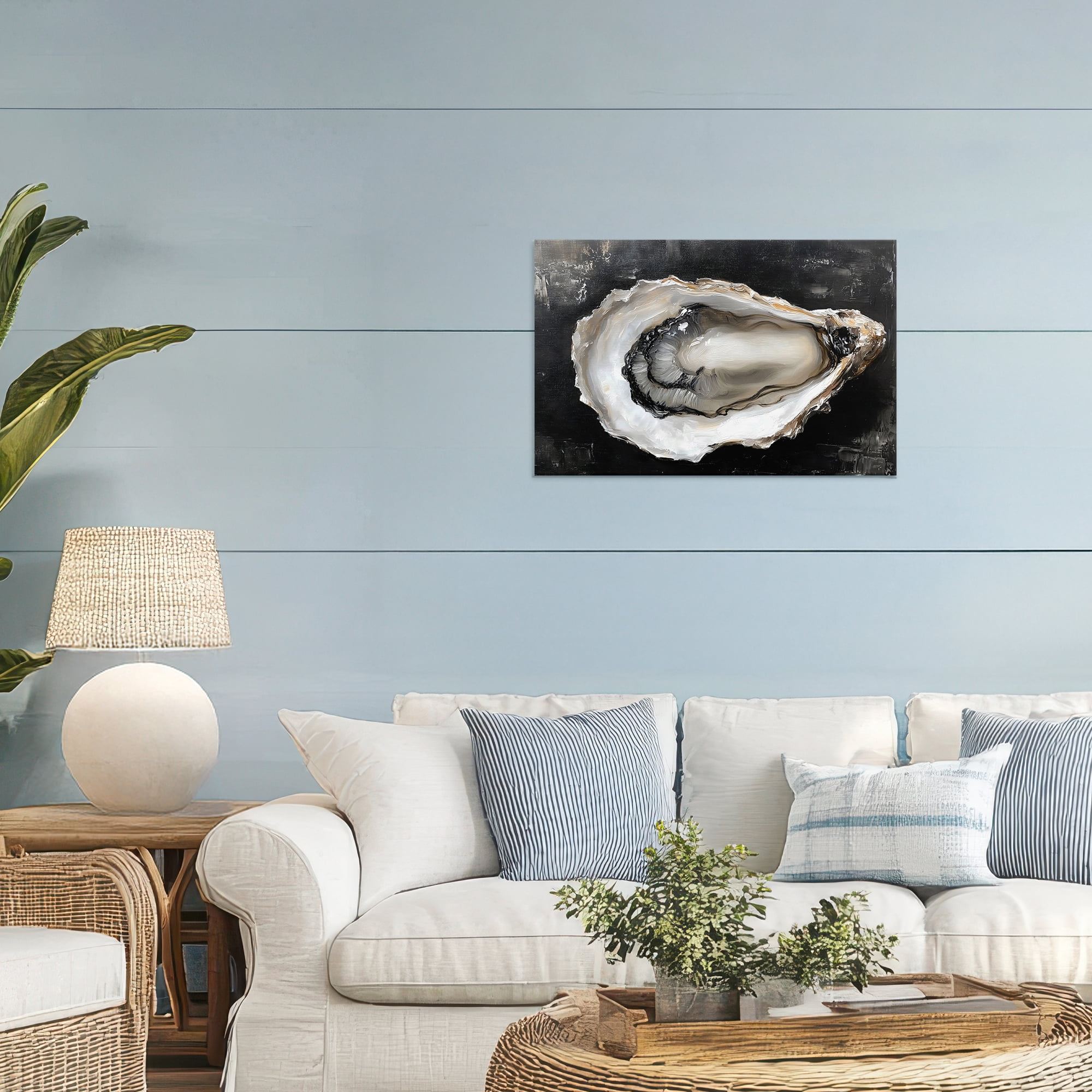Stupell Industries Black Oyster Pearlescent Shell Canvas Wall Art, design by LSR Design Studio