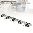 thumbnail image 3 of BIMZUC Mop and Broom Holder, 304 Stainless Steel Wall Mount with 5 Slots and 4 Hooks for Garage and Laundry Room, 3 of 8