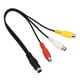 thumbnail image 2 of Cable Mini DIN de 7 pines a 3 RCA, rojo, amarillo, blanco, Mini DIN de 7 pines macho a 3 RCA hembra, Cable adaptador de vídeo de 1,0 pies, 2 of 5