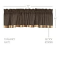 thumbnail image 5 of VHC Brands Kettle Grove Window Curtain, Valance Block Border, Black, 16x72, 5 of 5
