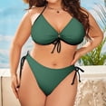 thumbnail image 3 of Top-kevin Women's Plus Size Sexy Sling Triangle Two Piece Bikini Travel Swimsuit, 3 of 7