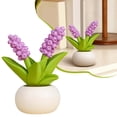 thumbnail image 2 of 1Pc Cute Desk Accessories Mini Fake Plant, Kawaii Resin Grape Hyacinth Figurine with Smile Face Pot, Aesthetic Office Decor Cubicle Bookshelf Knick Knack, 2 of 9
