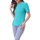 thumbnail image 4 of Camiseta de mujer INSPIRE CHIC de cuello redondo, manga corta, básica y texturizada, color azul lago, 4 of 6