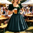 thumbnail image 5 of XFeng Women's German Dirndl Dress Bavarian Oktoberfest Carnival for Holiday, 5 of 7