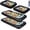 Black, variant on XIMEI 4-Pack Inflatable Ice Serving Bars Buffet Serving Tray Drink Cooler for Pool Party, with Drain Plug & Hand Pump, 2 Sizes