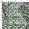 thumbnail image 2 of Soimoi Florals Printed, Polyester Fleece, Fabric by The Yard Sewing DIY Stretch Fabric 56 Inches Wide, WarmFabric for Hats, Coats, Gloves, Blankets, Olive Green, 2 of 6