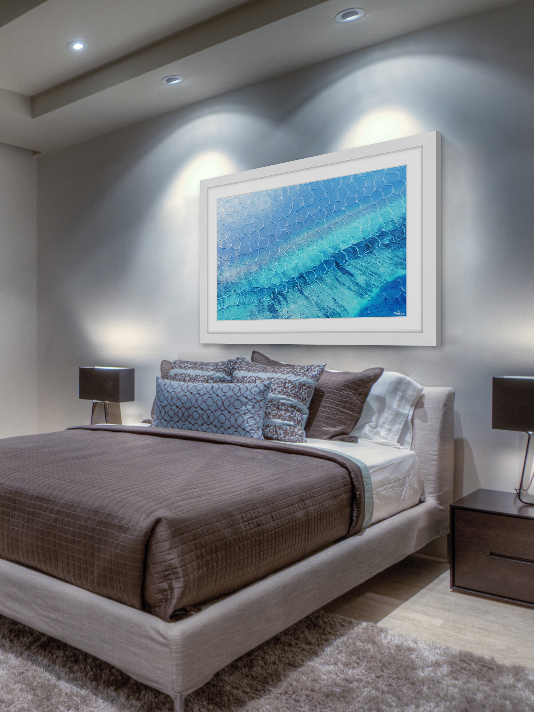 "Blue Pools" Framed Painting Print