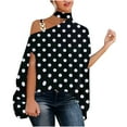 thumbnail image 1 of Pompotops T-Shirt Décontracté à Manches Courtes Évasées Col en V Ample pour Femmes, 1 of 8
