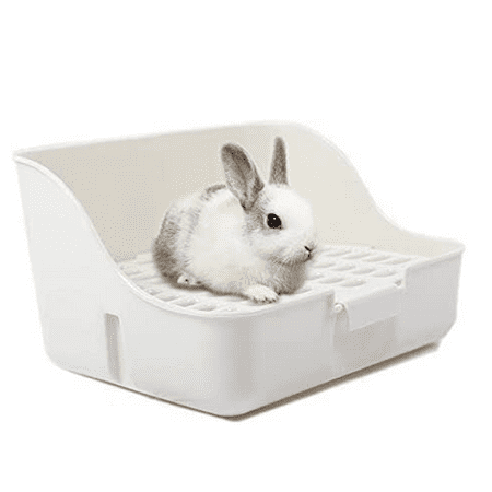 cueiha Easy to Clean Rabbit Litter Box for Learning to Use the Toilet