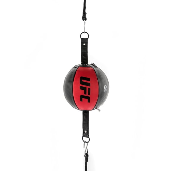 UFC Double End Bag - Black and Red - Punching Bag for Boxing and MMA Training - Enhance Speed, Accuracy, Precision