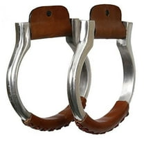 Showman Polished Aluminum Oxbow Stirrups