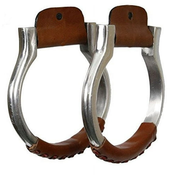 Showman Polished Aluminum Oxbow Stirrups