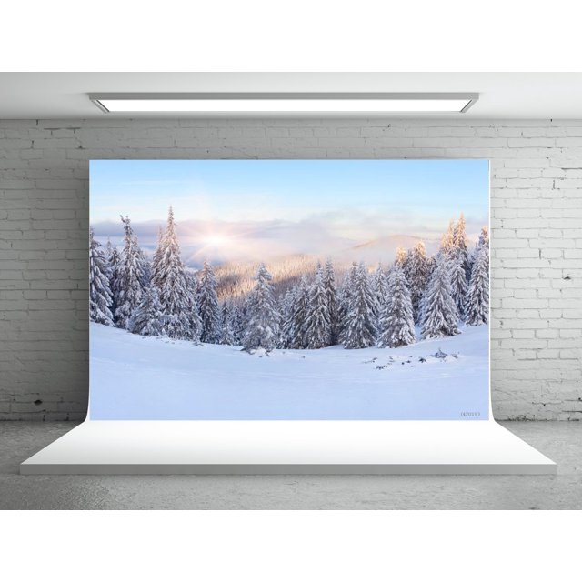 ABPHQTO Fondos de fotografía de bosque de pino de 150x220 cm para accesorios de fotos Fondo de Navidad