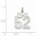 thumbnail image 2 of 925 Sterling Silver Rhodium Plated Number 52 Necklace Pendant Charm Charms, 2 of 6