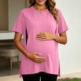 thumbnail image 6 of Gytharion Women's Breastfeeding Pregnancy Blouse Solid Color Zippered Crewneck Short Sleeve Tees Comfortable Maternity Nursing Tops, 6 of 6