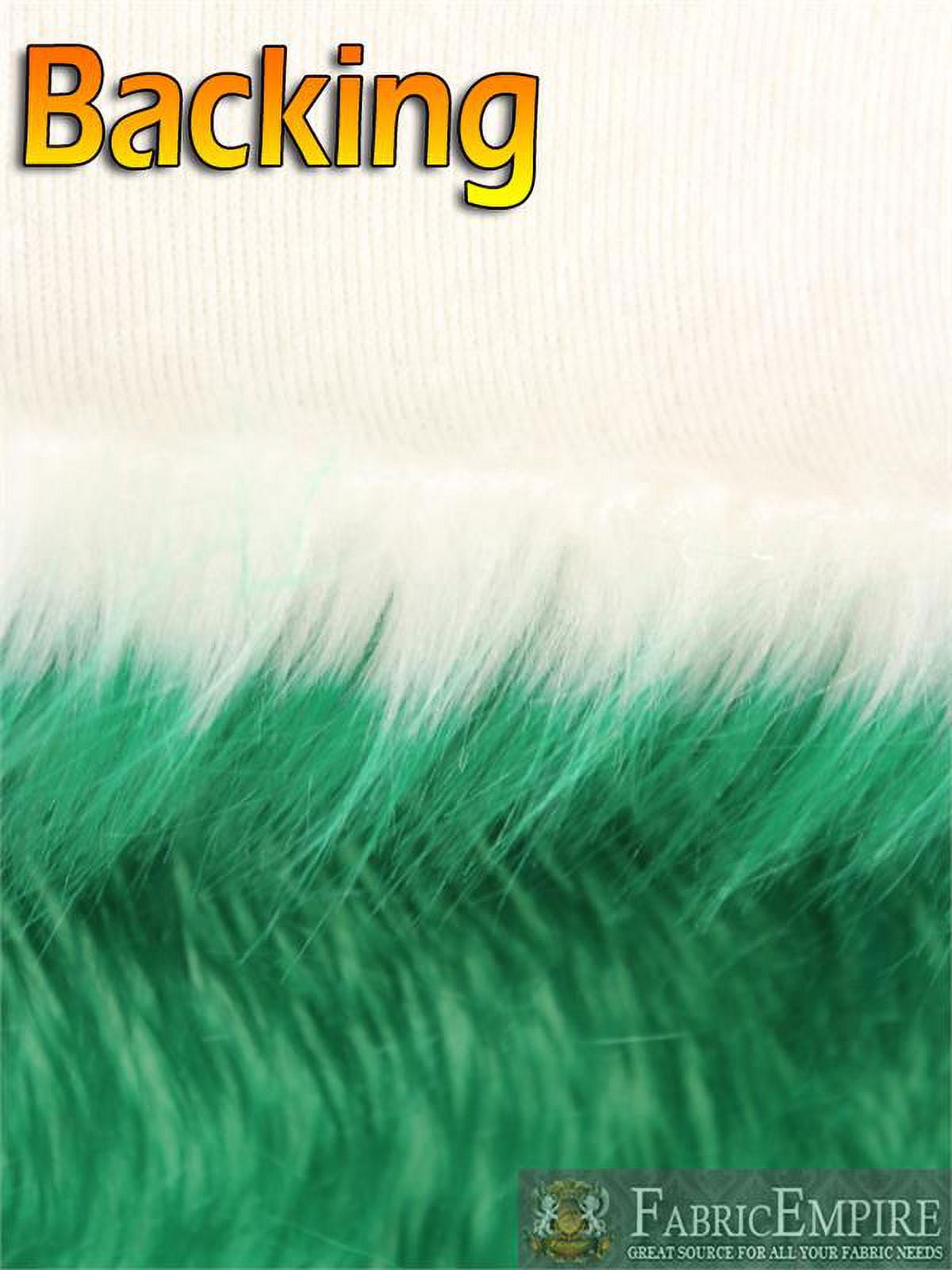 Faux Fur Fabric Long Pile Candy Shaggy EMERALD / 60" Wide / Sold by the yard