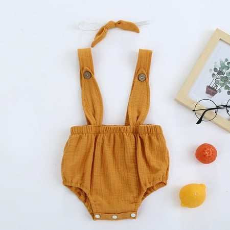 

Girls Clothes Baby Boys Girls Solid Bunny Ear Button Romper Jumpsuit Clothes 9-12M