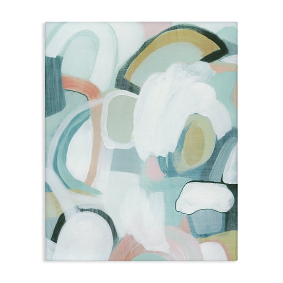 Stupell Industries Pastel Arched Forms Abstract Painting Wrapped Canvas Art Print Wall Art, 16 x 20