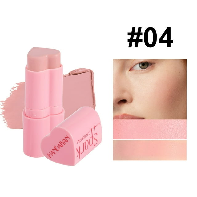 Fiudx Rubber En Barra, Iluminador Cremoso, Color Duradero para Mejillas, Dúo Versátil de Rubor E Iluminador, Maquillaje Diario, para Mujeres de Todas Las Edades, Diseño Ideal para Viajes.