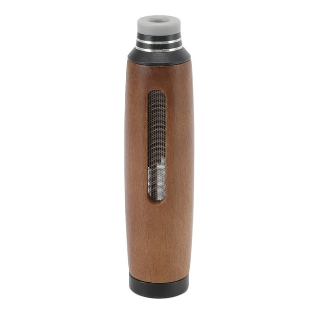 Mini Car Ashtray, Handheld Home Accents Ashtrays Smokeless Cover Walnut To Store Bout 10 Butts For Working Driveing Gameing