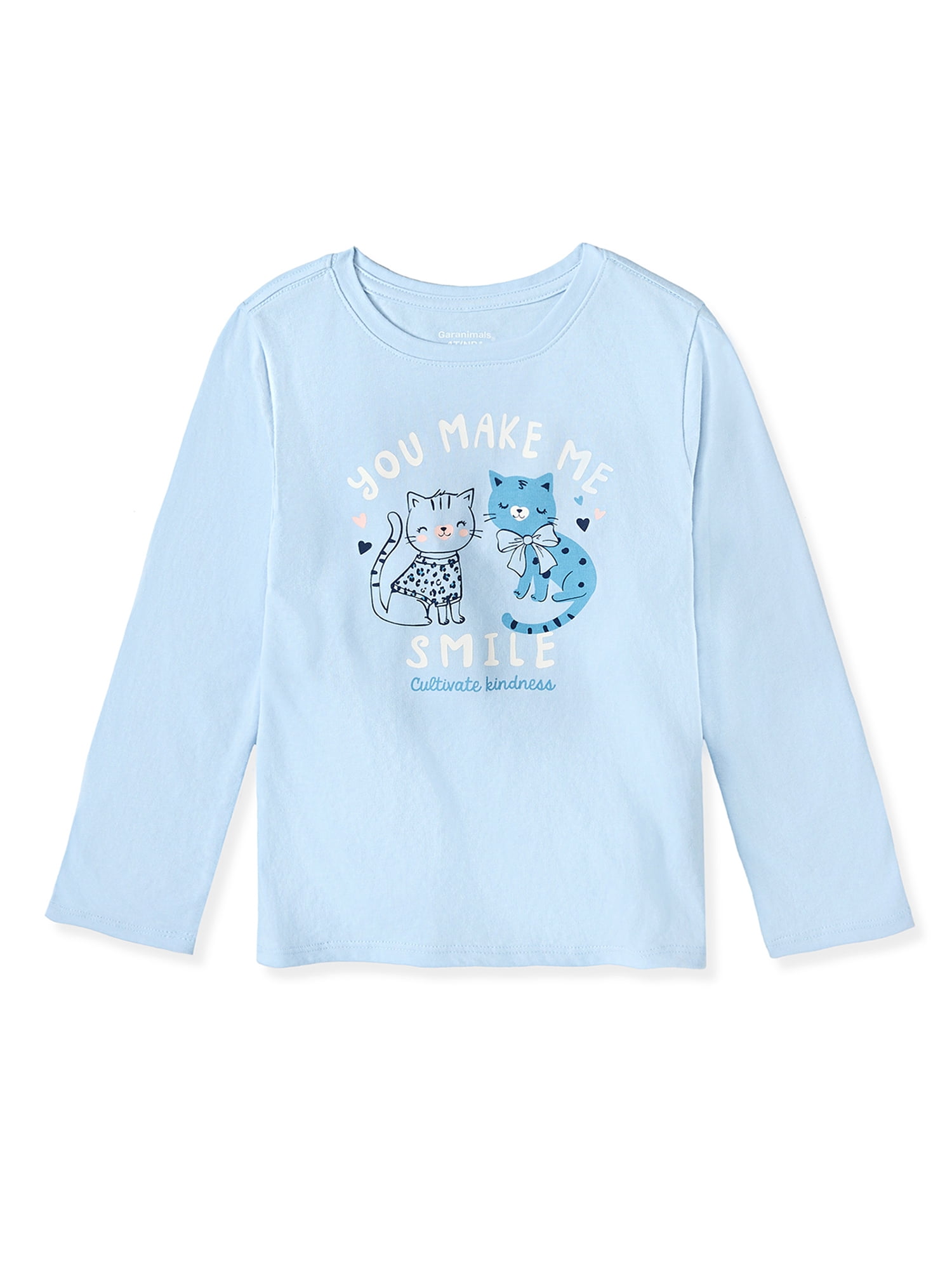 Garanimals Baby & Toddler Girl Long Sleeve Shirts, Single & 3-Pack, Sizes 0-6T